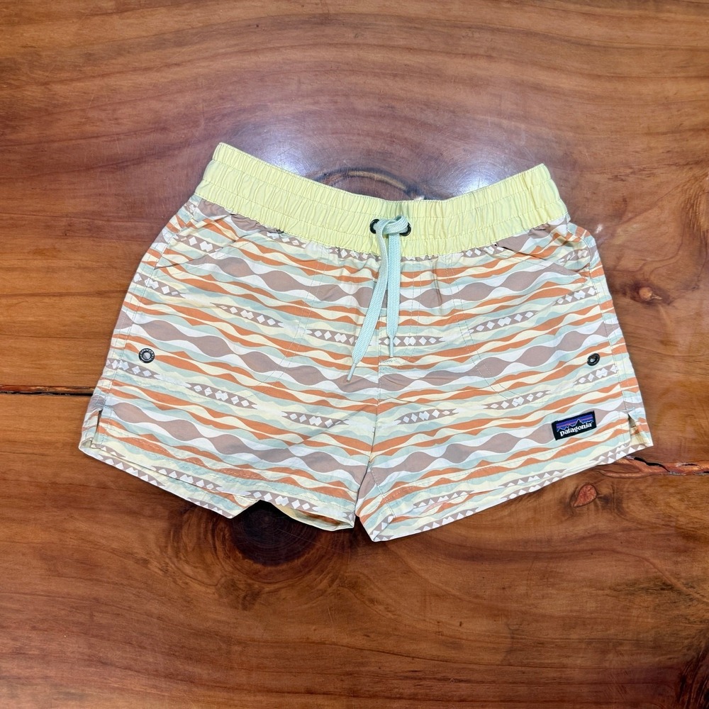 Patagonia Girls Board Shorts large Nylon Youth 67088 Costa Rica Baggies G4-11